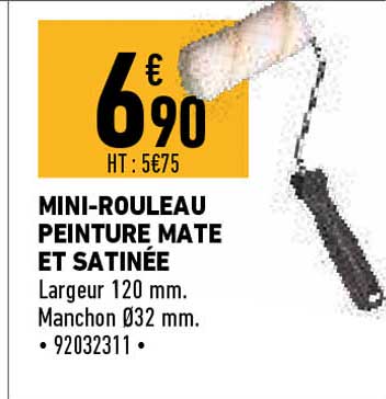 mini-rouleau peinture mate et satinée