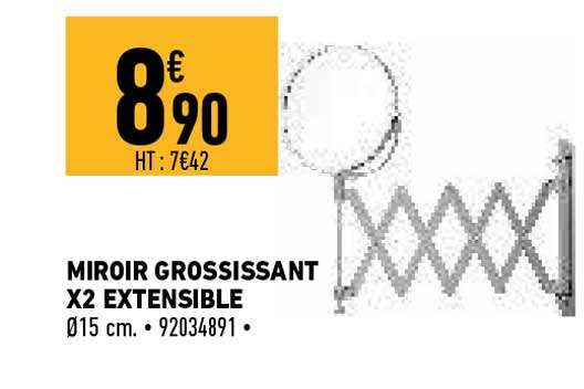 miroir grossissant x2 extensible