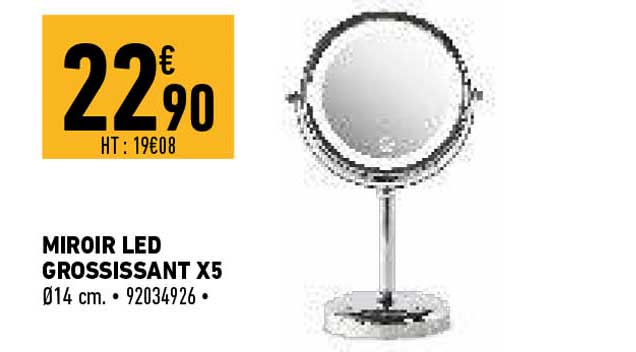 miroir led grossissant x5