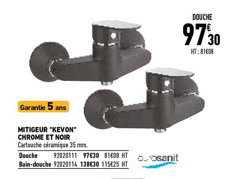 Mitigeur "kevon" Chrome Et Noir