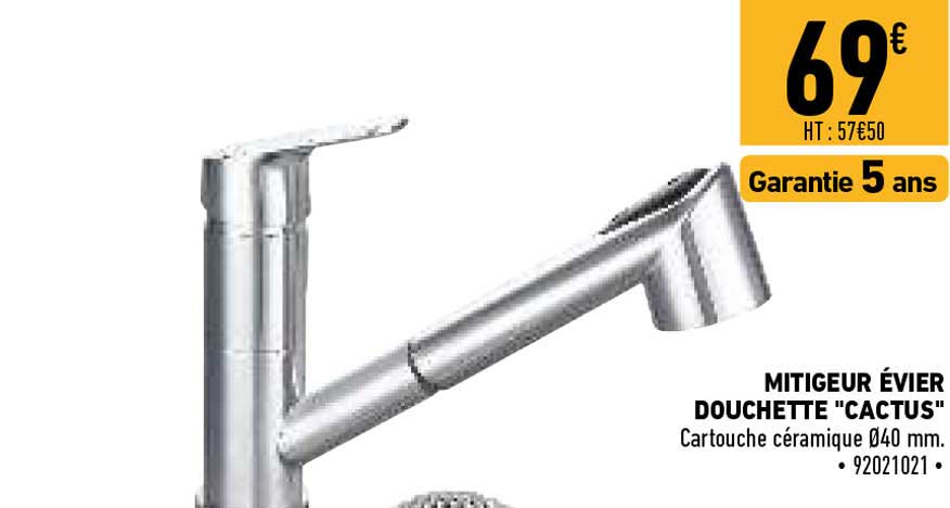 Mitigeur évier Douchette "cactus"