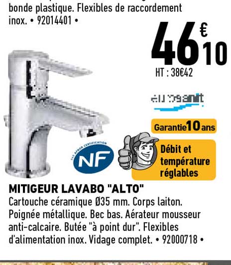 mitigeur lavabo "alto"
