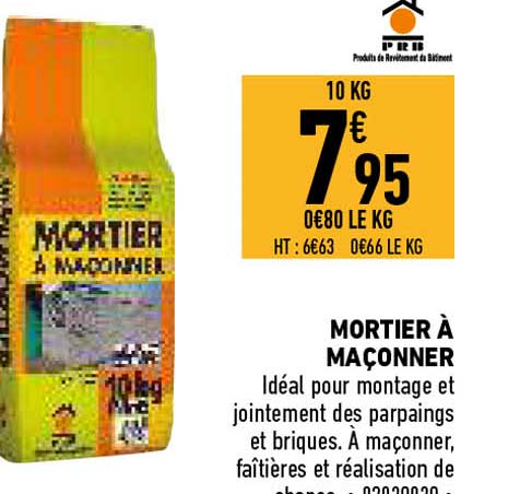 mortier à maçonner
