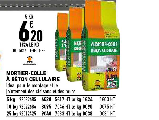 mortier-colle a beton cellulaire
