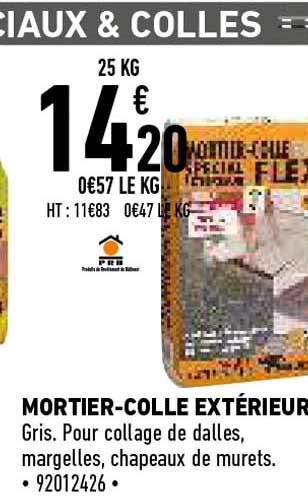 mortier-colle extérieur