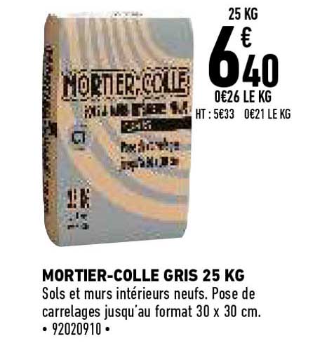mortier-colle gris 25 kg