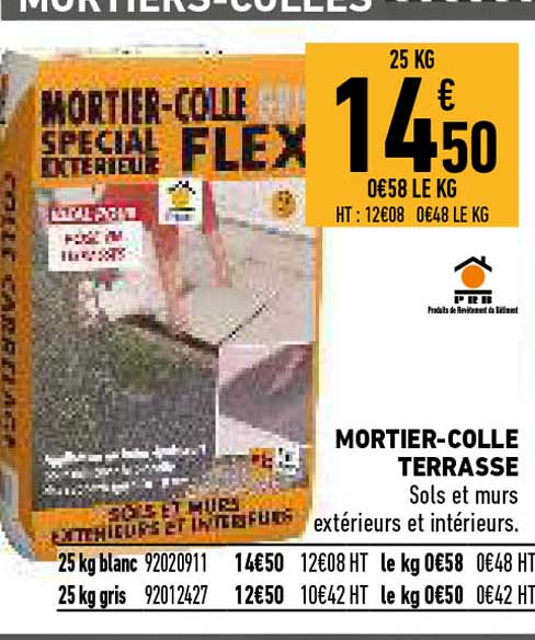 mortier-colle terrasse