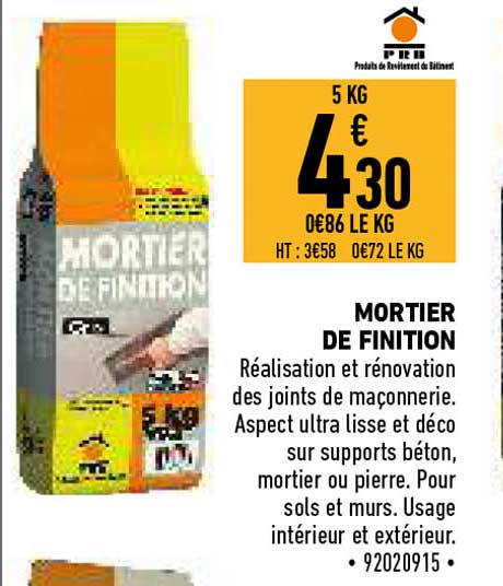 mortier de finition