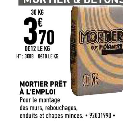 mortier pret a l'emploi