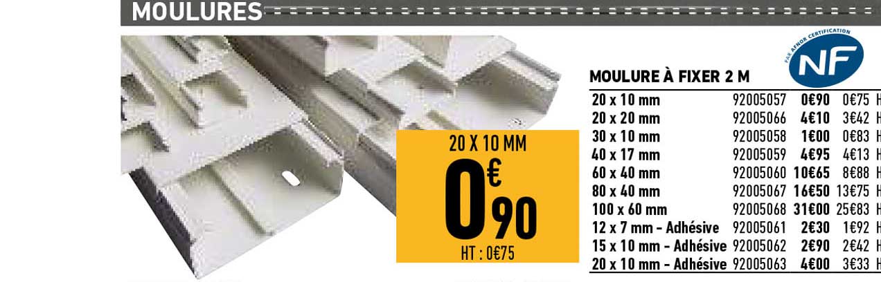 moulure à fixer 2 m