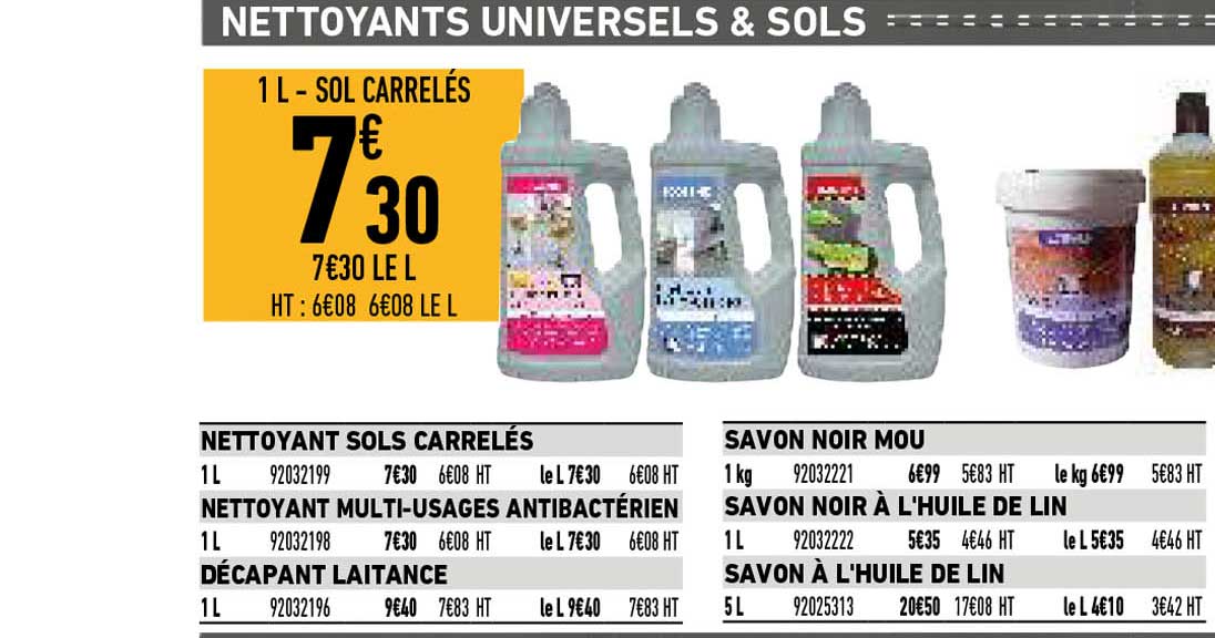 nettoyants universels & sols