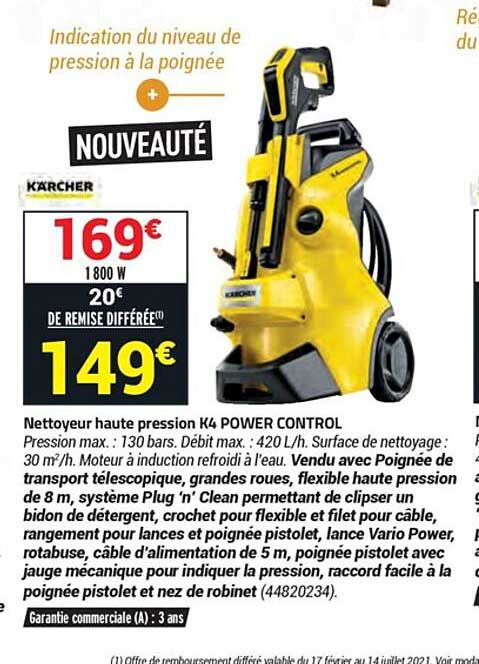 nettoyeur haute pression k4 power control