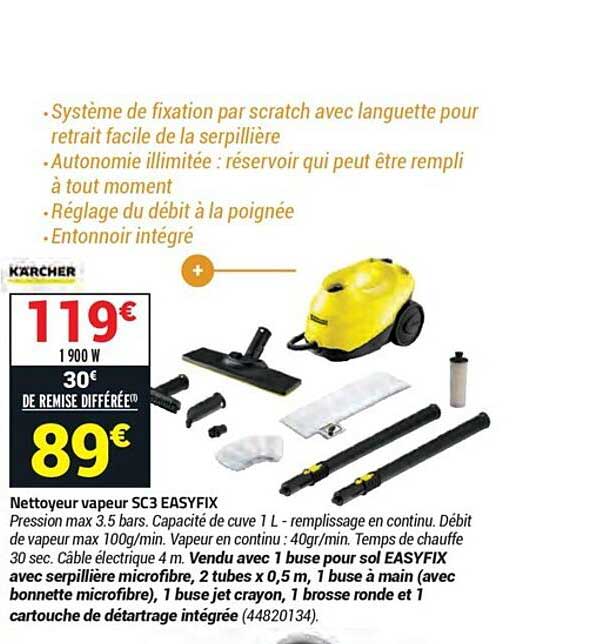 nettoyeur vapeur sc3 easyfix kärcher