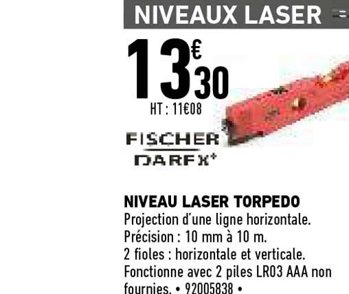 niveau laser torpedo fischer darfx
