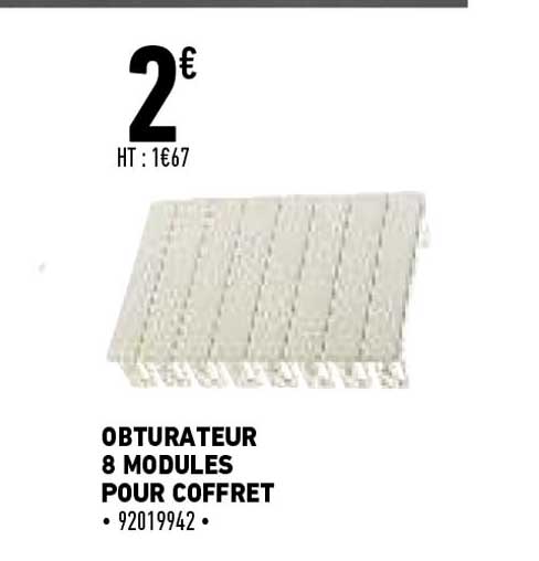 obturateur 8 modules pour coffret