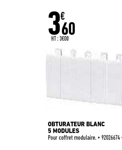 obturateur blanc 5 modules