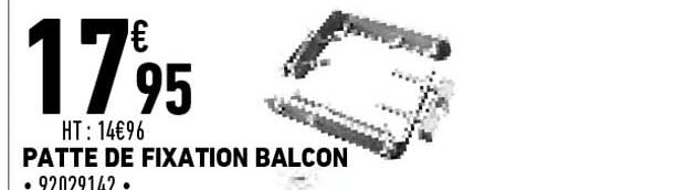 patte de fixation balcon