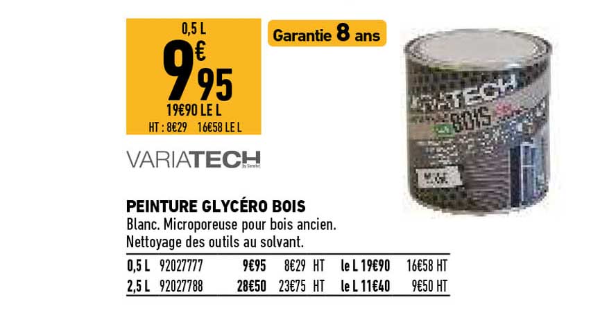 peinture glycéro bois variatech