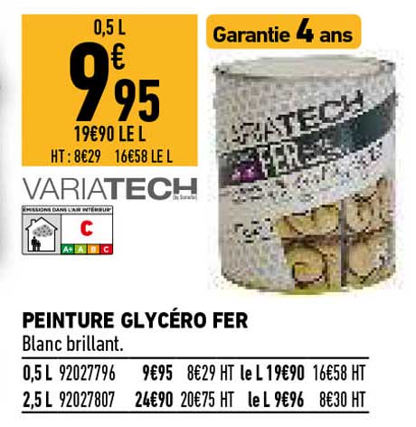 peinture glycéro fer variatech