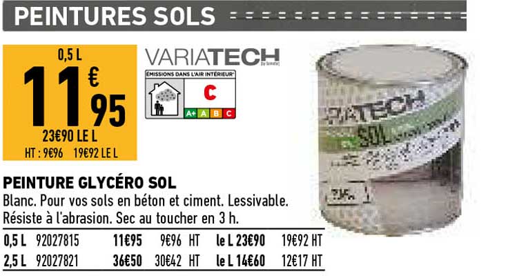 Peinture Glycéro Sol Variatech