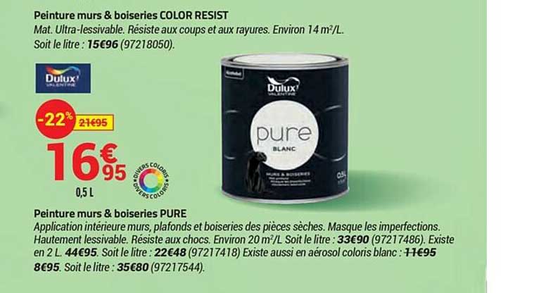 peinture murs & boiseries pure dulux
