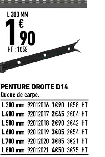 penture droite d14