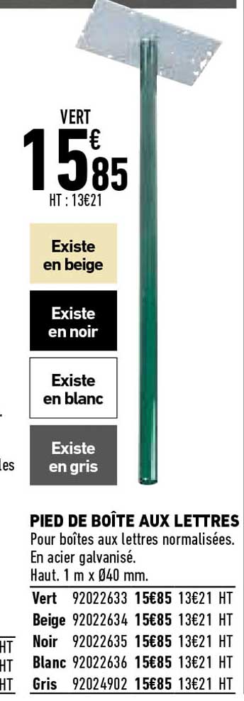 Pied De Boîte Aux Lettres