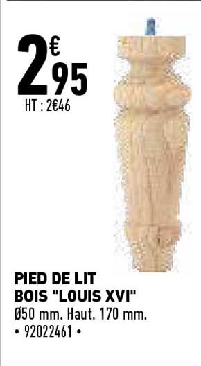 pied de lit bois "louis xvi"