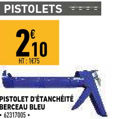 pistolet d'étanchéité berceau bleu