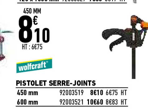 pistolet serre-joints wolfcraft