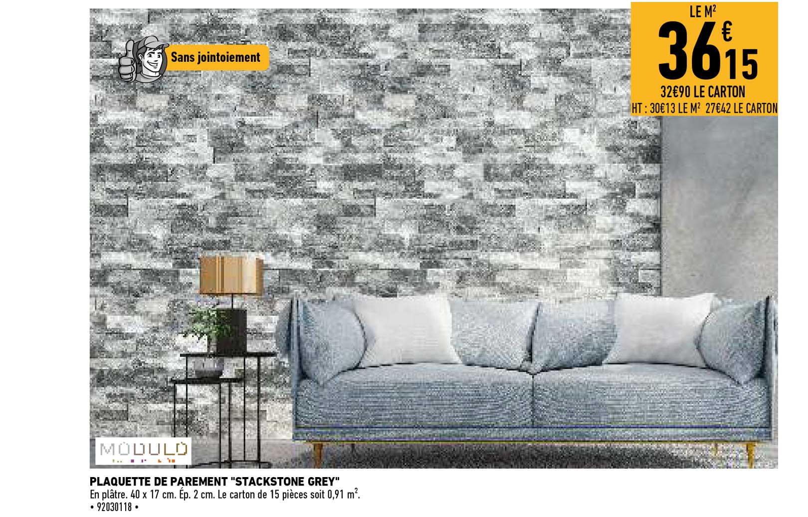 Plaquette De Parement "stackstone Grey"