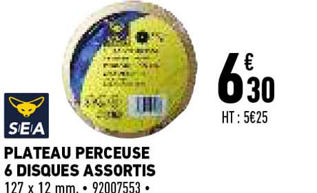 Plateau Perceuse 6 Disques Assortis