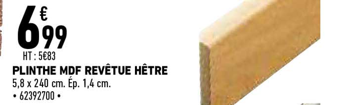 plinthe mdf revetue hetre