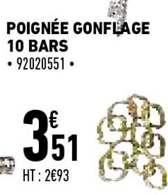 poignee gonflage 10 bars