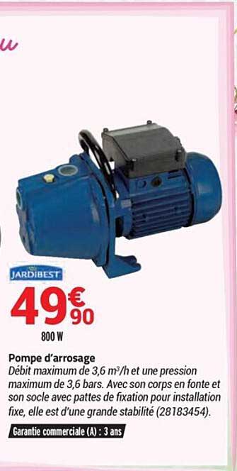 pompe d'arrosage jardibest