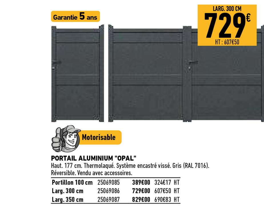 portail aluminium "opal"