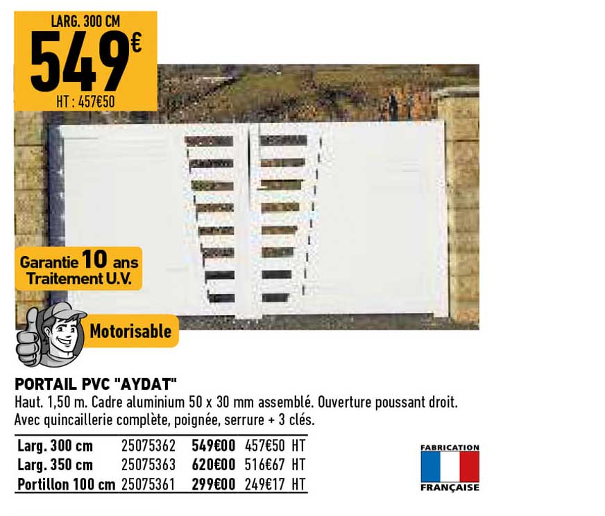 Postlame Pvc Pour Portail Brico Dpt