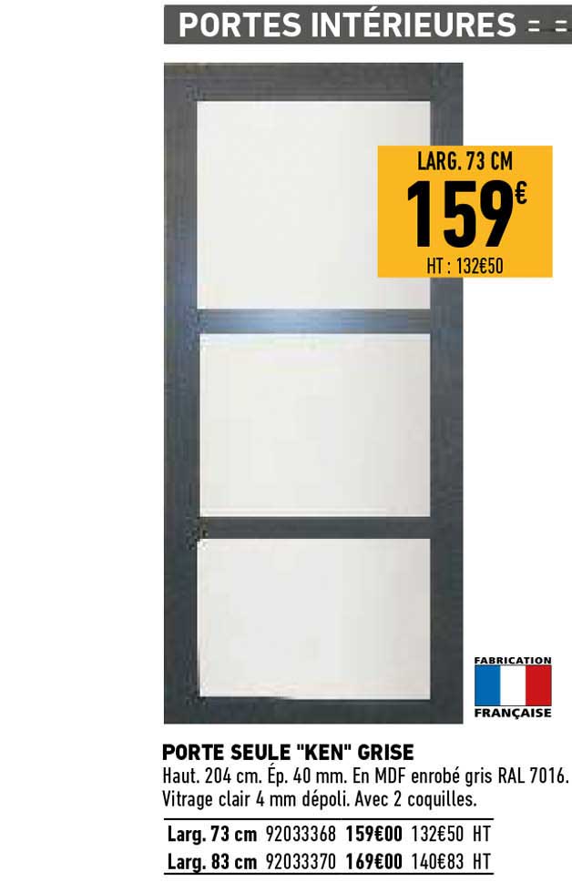 porte seule "ken" grise