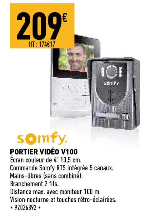 portier vidéo v100 somfy
