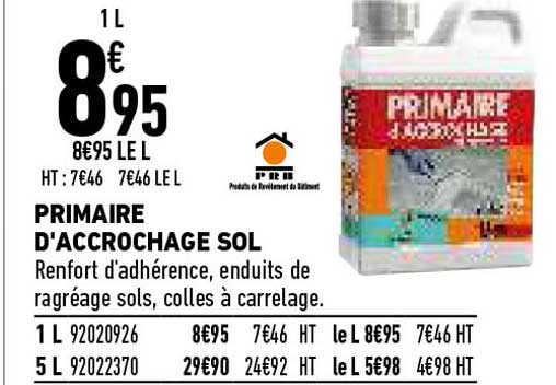 primaire d'accrochage sol