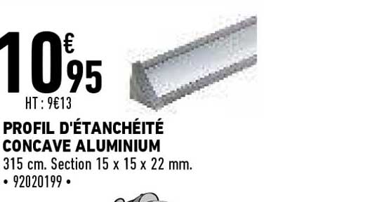 profil d'etancheite concave aluminium