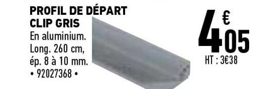 profil de départ clip gris