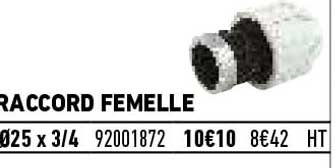 Raccord Femelle