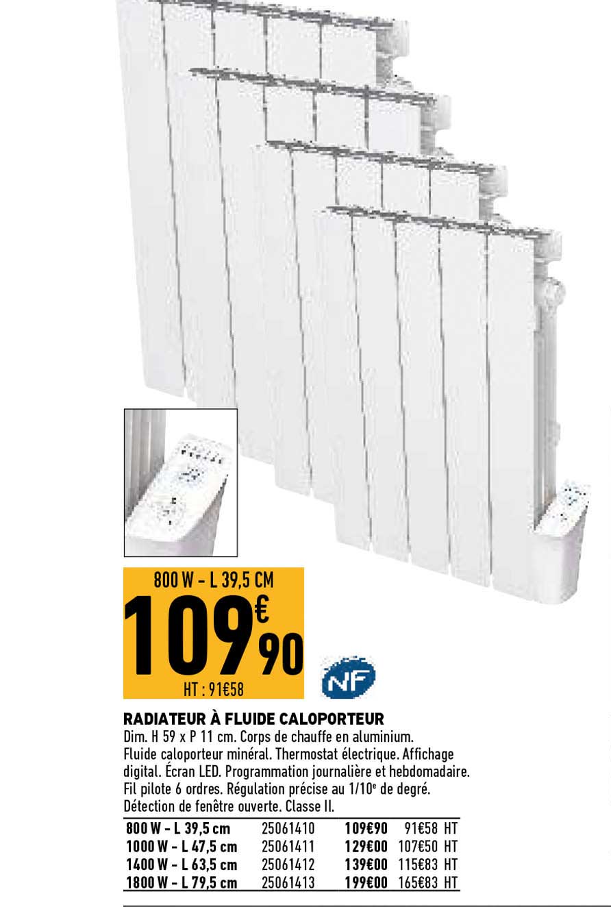 radiateur à fluide caloporteur