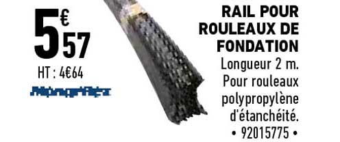 Rail Pour Rouleau  De Fondation