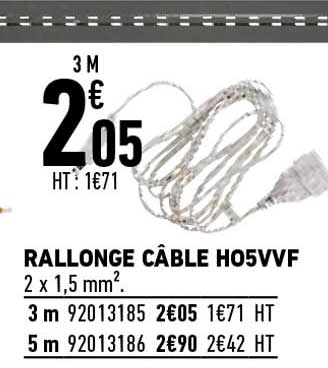 rallonge câble h05vvf