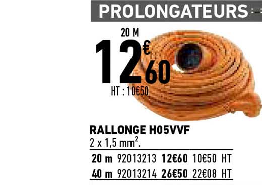 rallonge h05vvf