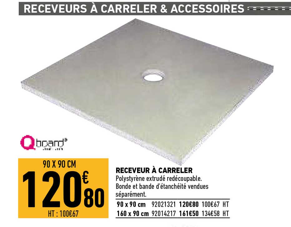 receveur à carreler