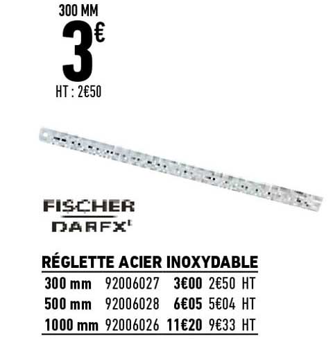 réglette acier inoxydable