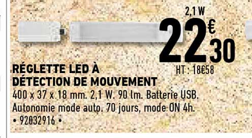 réglette led à détection de mouvement
